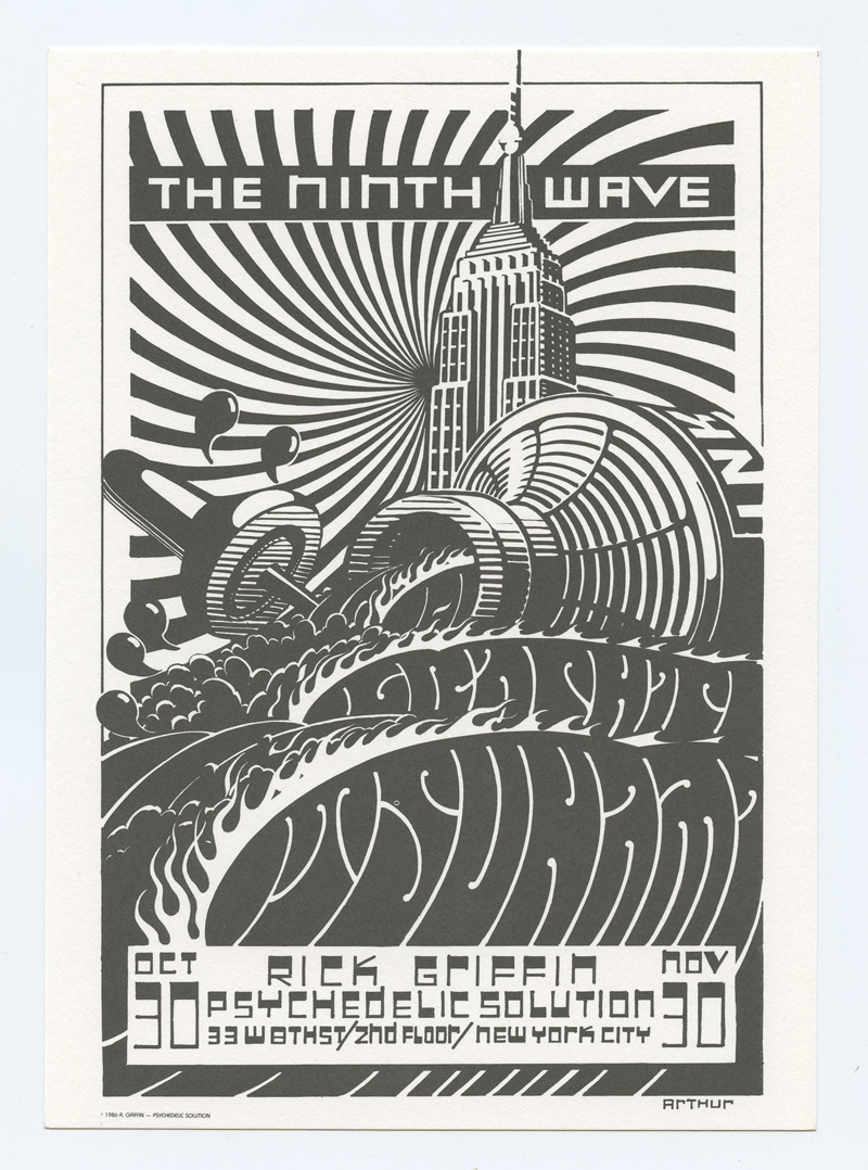 Rick Griffin Postcard THE NINTH WAVE 1986