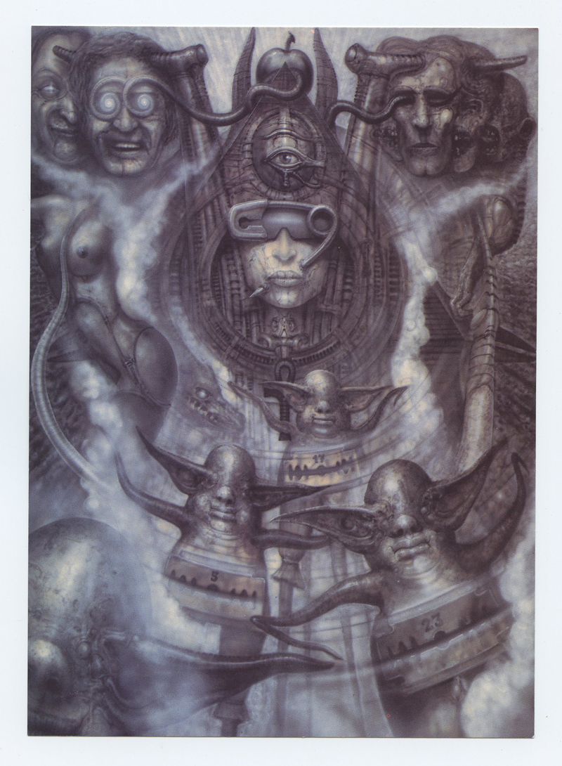 HR Giger Postcard ILLUMIATUS I Exhibition 1988 Psychedelic Gallery