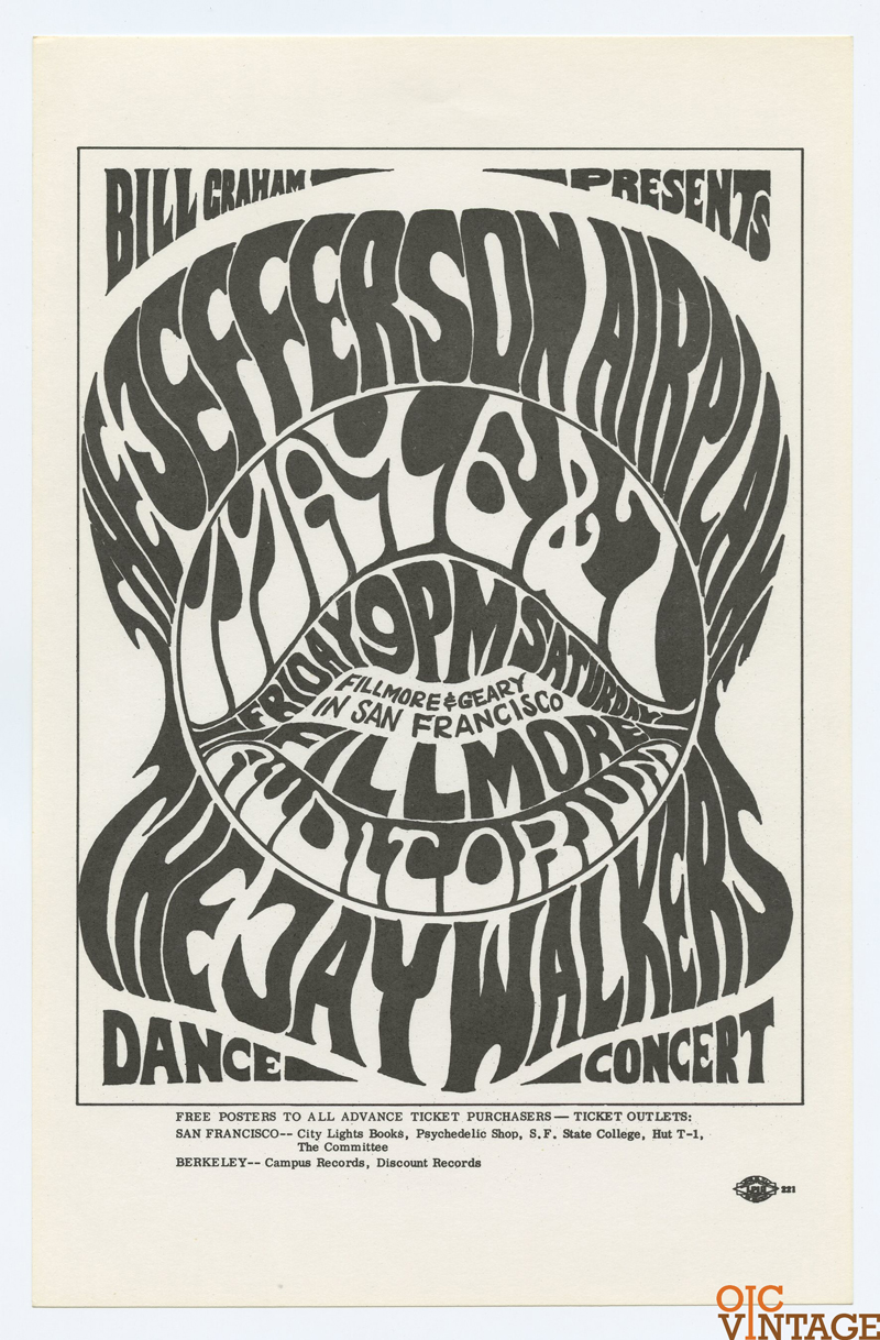 BG   5 Handbill Jefferson Airplane Jaywalker 1966 May 6