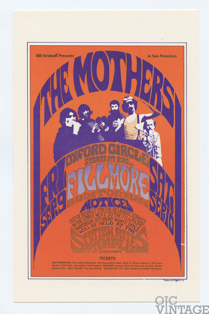 BG  27 Postcard The Mothers Frank Zappa 1966 Sep 9