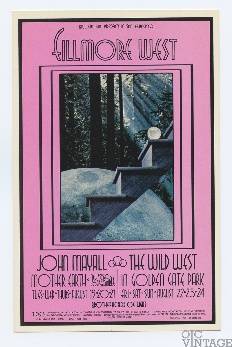 BG 188 Postcard Ad Back John Mayall 1969 Aug 19