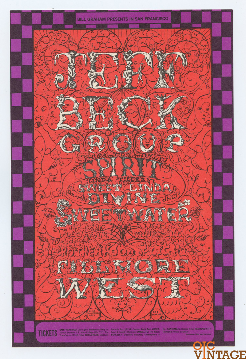 BG 148 Postcard Ad Back Jeff Beck Sprit 1968 Dec 15