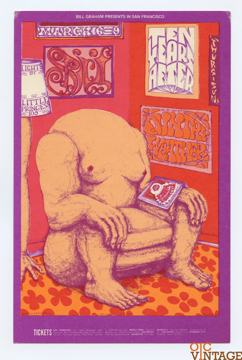 BG 163 Postcard Ad Back Spirit Ten Years After 1969 Mar 6