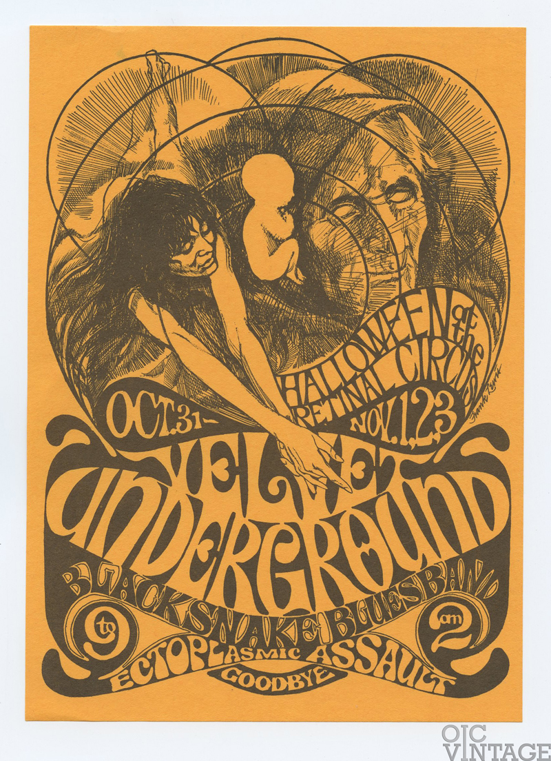 Retinal Circus Handbill 1968 October Velvet Underground Vancouver Canada 