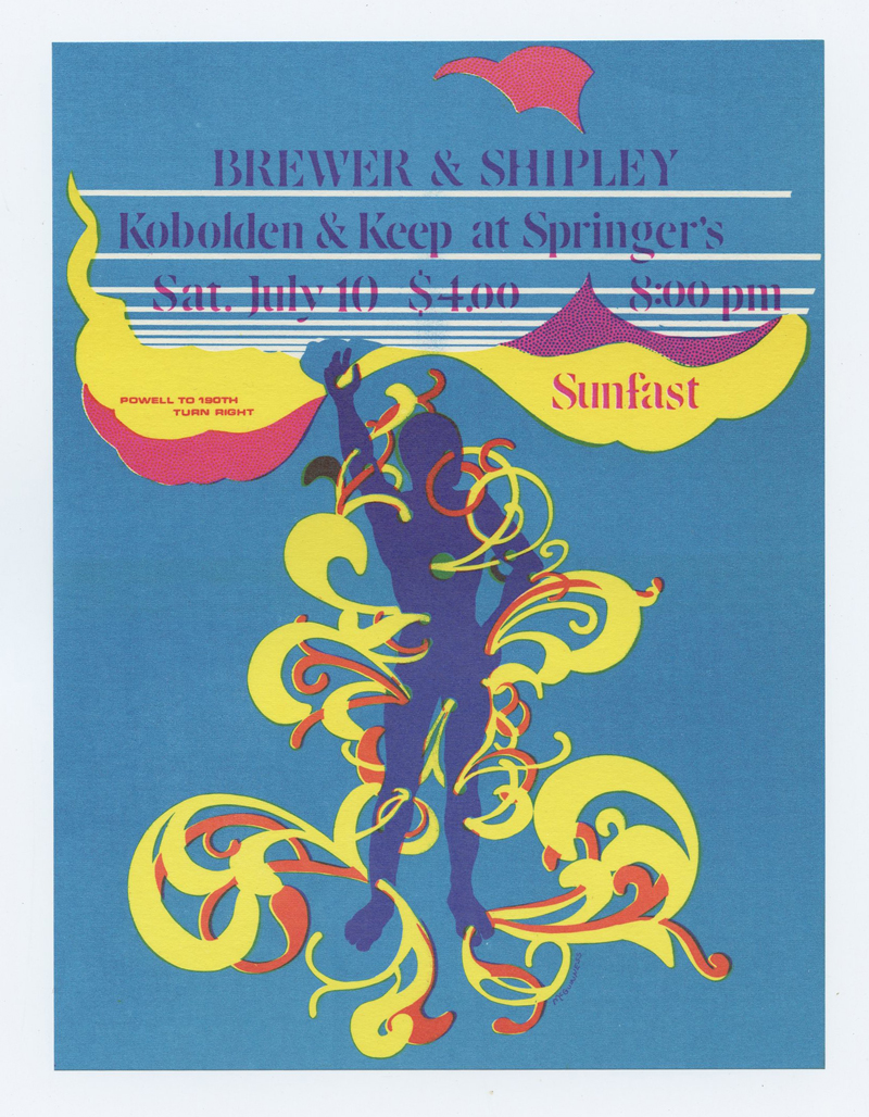 Springers Ballroom Portland Handbill 1971 Brewer and Shipley 