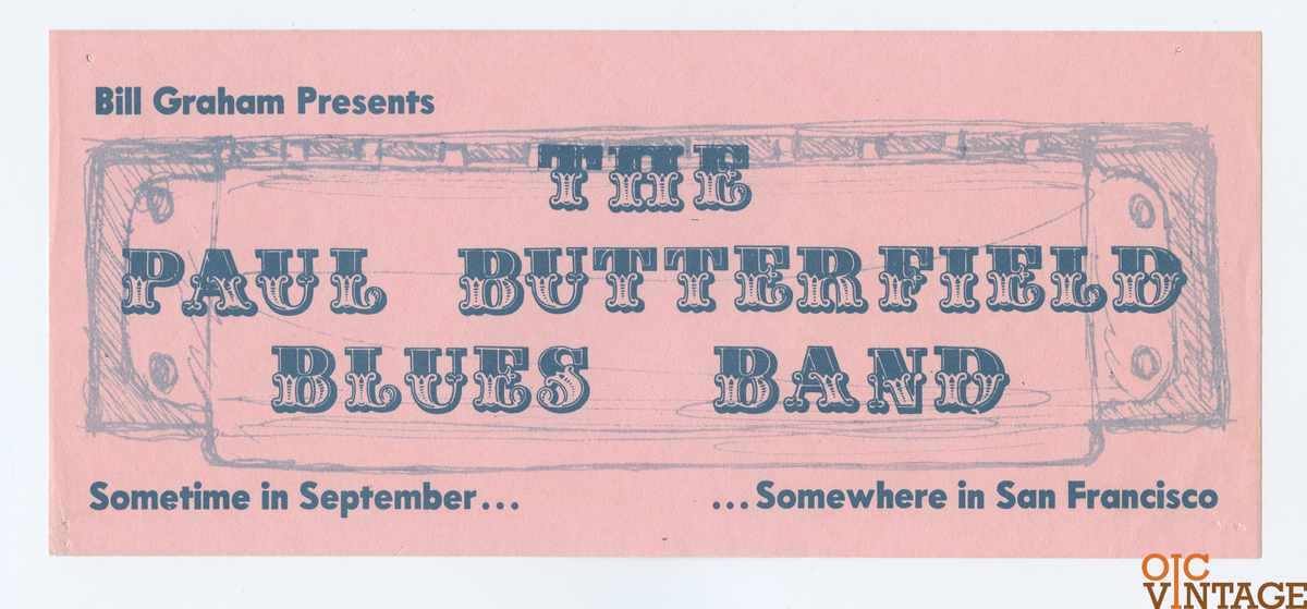 BG  29 Handbill Paul Butterfield 1966 Sep 23