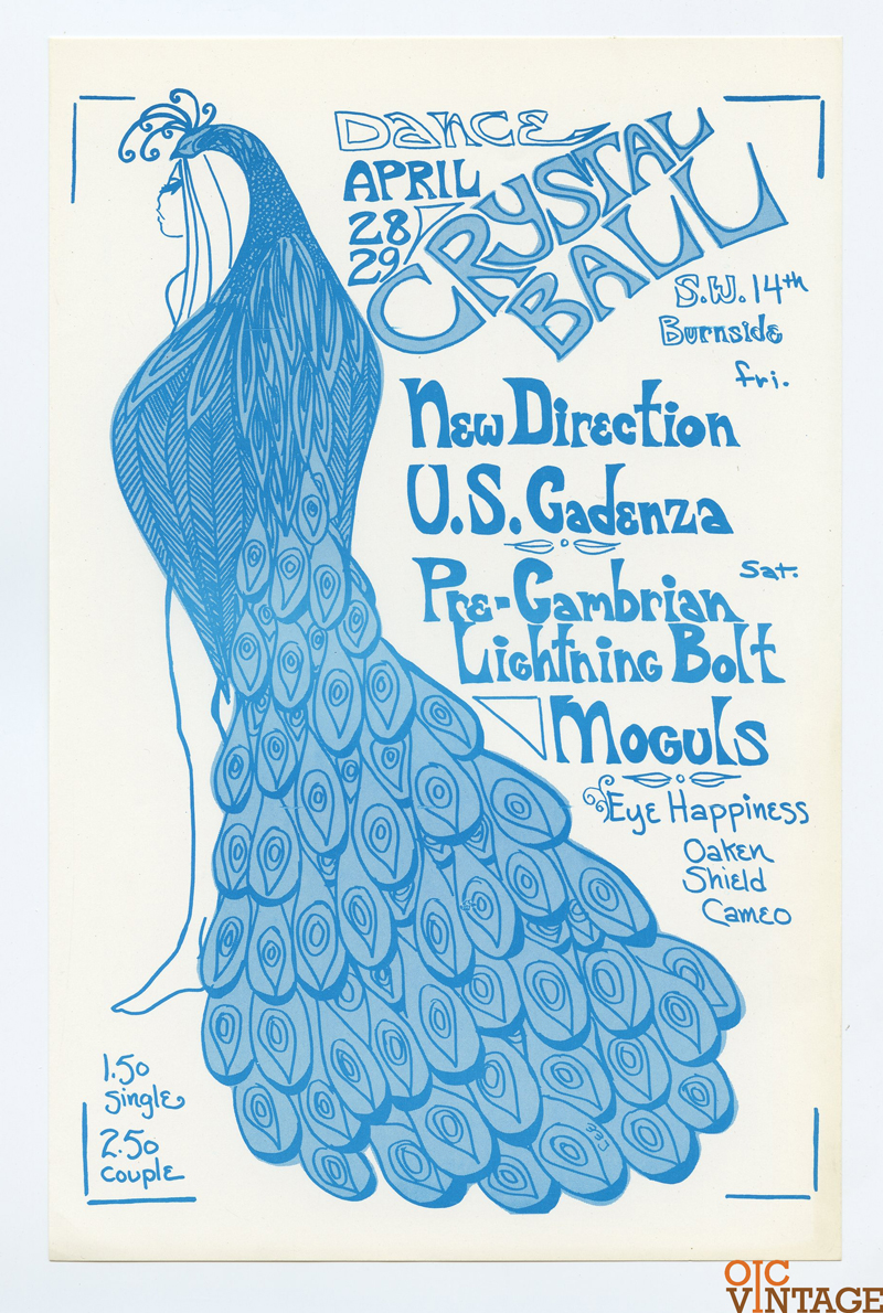 Crystal Ballroom Handbill 1967 Apr 28 New Direction U.S. Cadenza