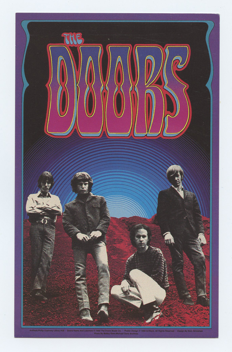 The Doors Postcard 1990 ArtRock Gary Grimshaw