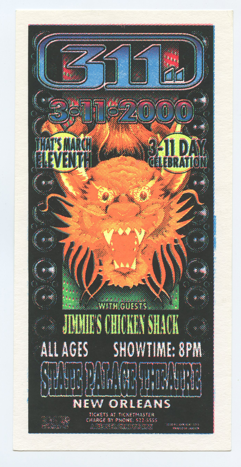 311 Handbill New Orleans 2000 Mar 11 Mark Armiski