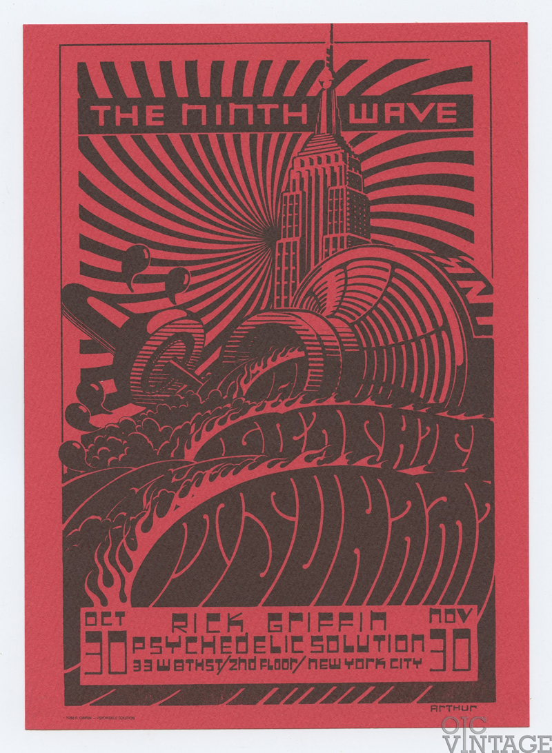 Rick Griffin Postcard The Ninth Wave 1986 Psychedelic Solution
