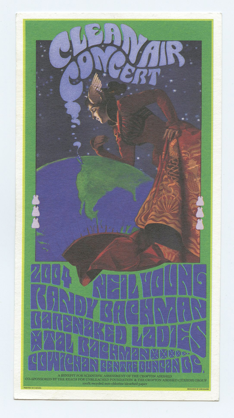 Neil Young Handbill Clean Air Concert 2004 Sep 17 Duncan Canada