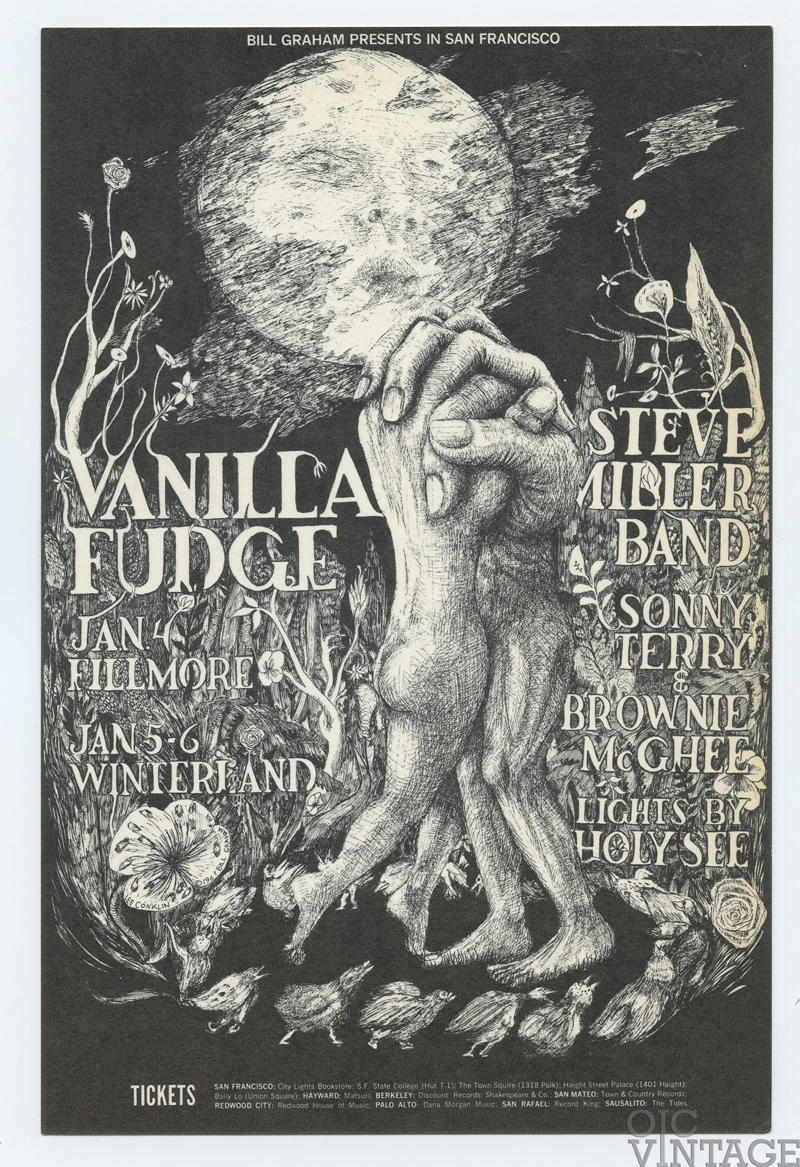 BG 101 Postcard Vanilla Fudge 1968 Jan 4
