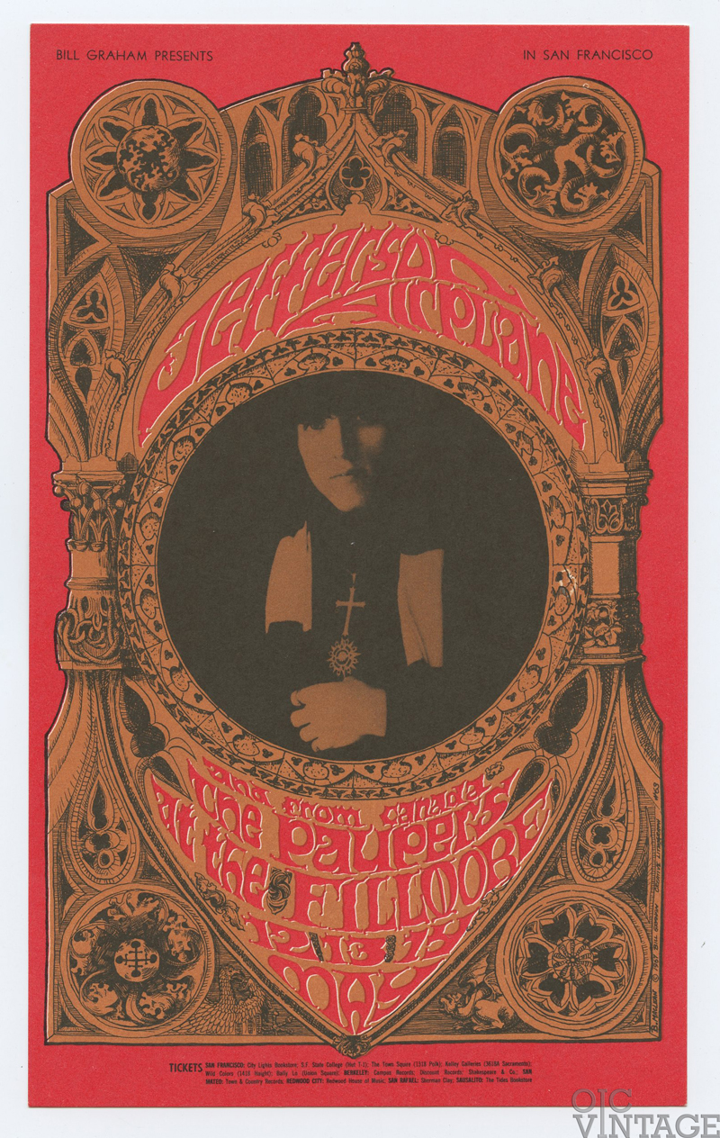 BG  63 Postcard Jefferson Airplane Paupers 1967 May 12