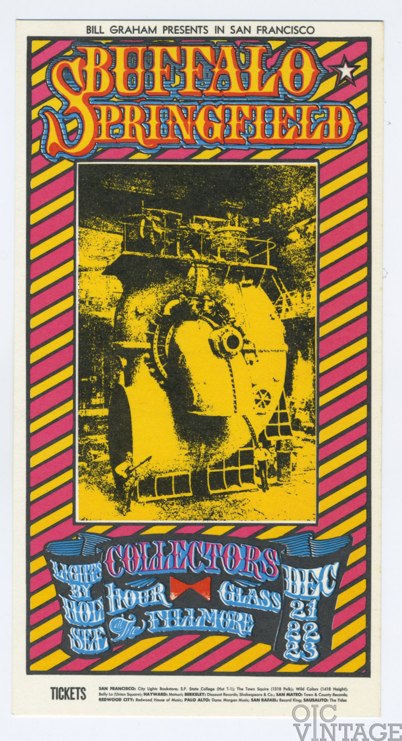 BG  98 Postcard Buffalo Springfield Collectors 1967 Dec 21