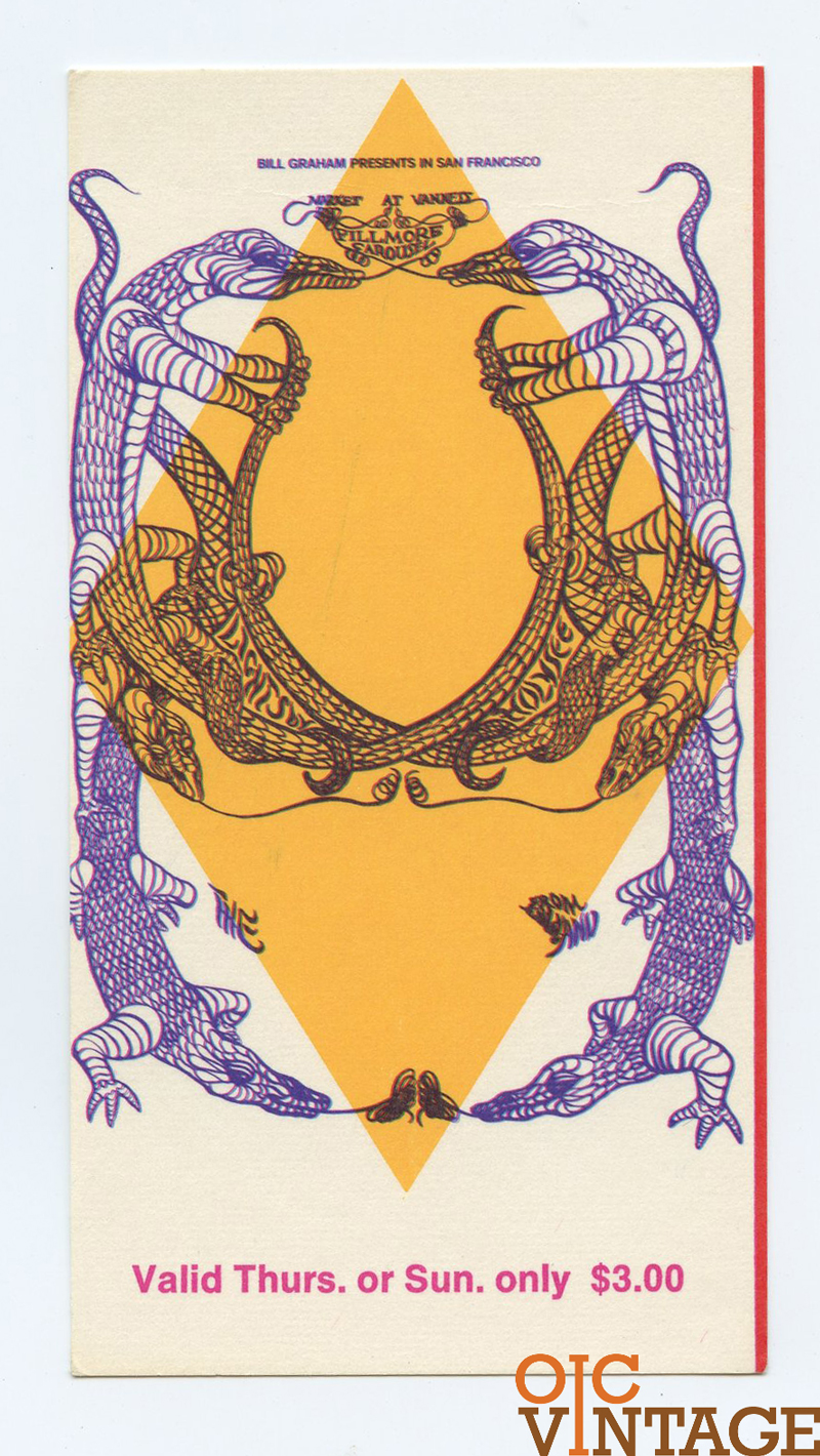BG 130 Ticket 1968 Jul 23 Moby Grape Jeff Beck James Cotton