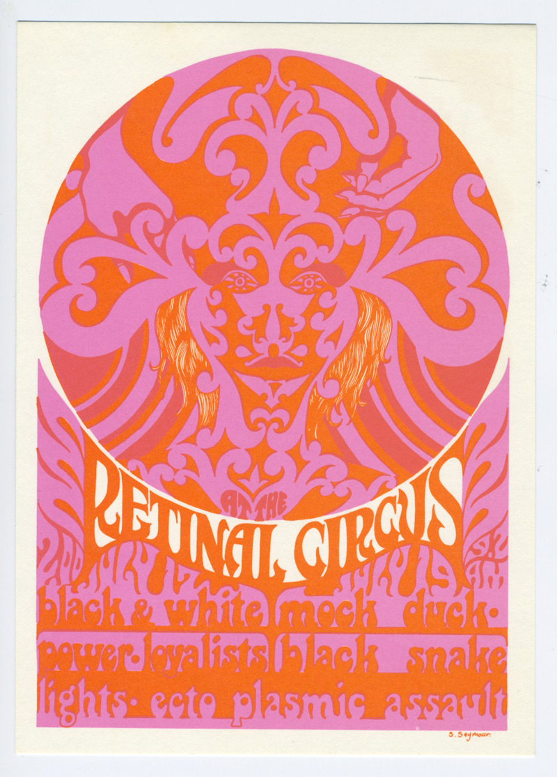 Retinal Circus Postcard 1967 July Black and White Power The Loyalist Vancouver Canada