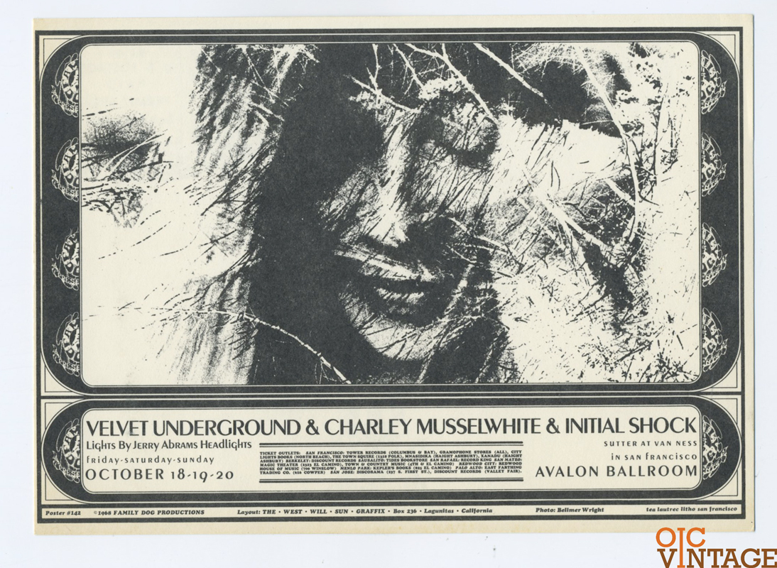 FD 142 Postcard Velvet Underground 1968 Oct 18