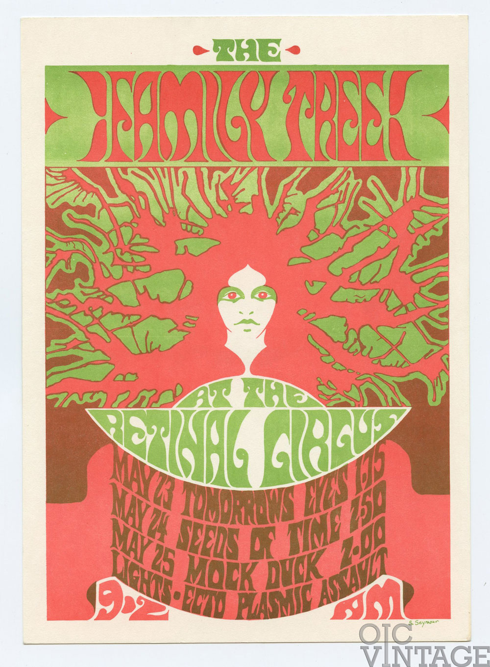 Retinal Circus Postcard 1968 May Family Tree Tomorrow's Eyes Vancouver Canada