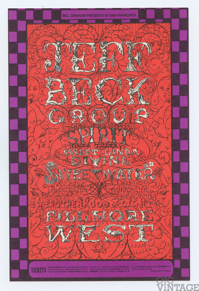 BG 148 Postcard Jeff Beck Spirit 1968 Dec 5