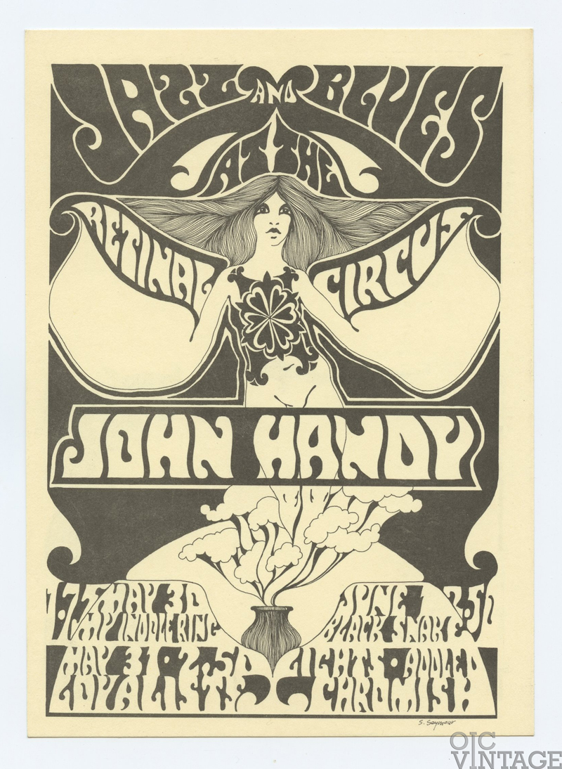 Retinal Circus Postcard 1968 May John Handy My Indole Ring Vancouver Canada