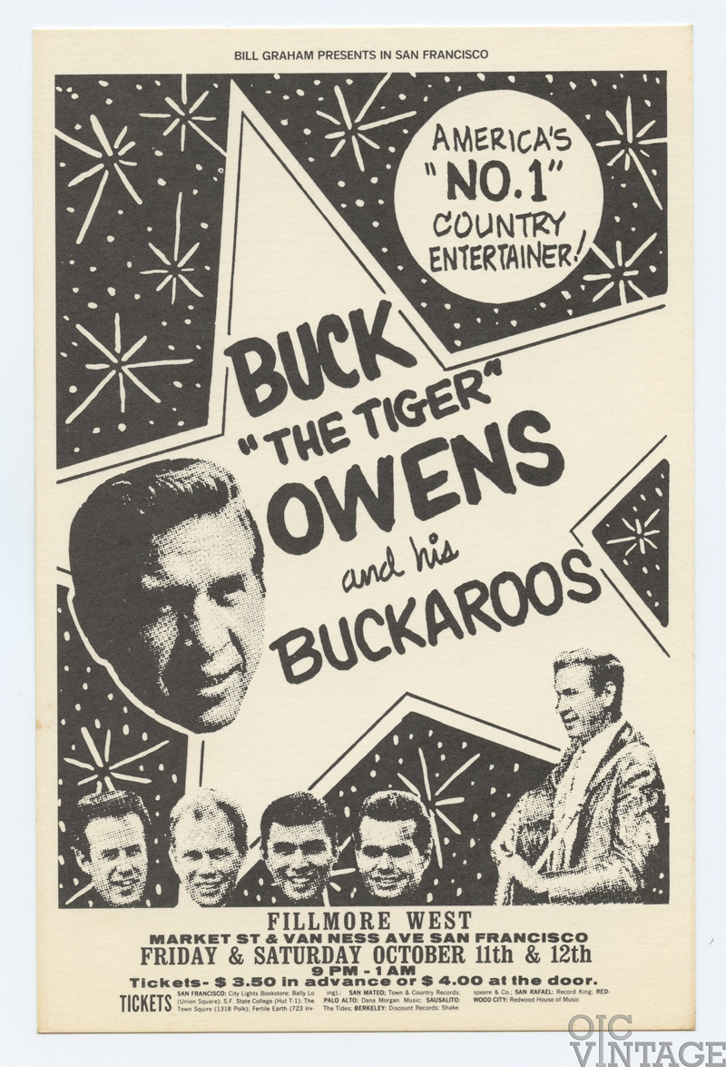 BG 140A Postcard Buck Owens and His Buckaroos 1968 Oct 11
