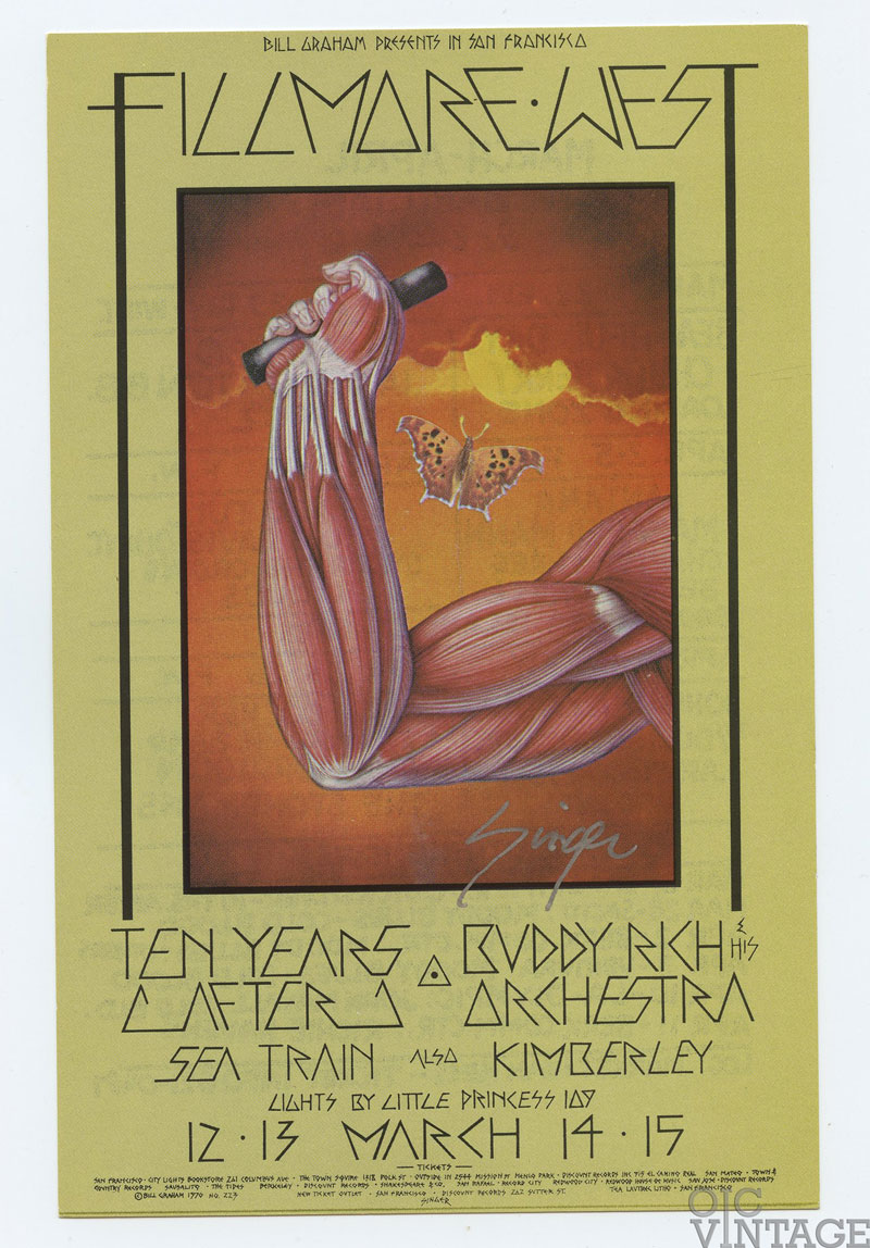 BG 223 Postcard Ad Back Ten Years After 1970 Mar 12 David Singer signed