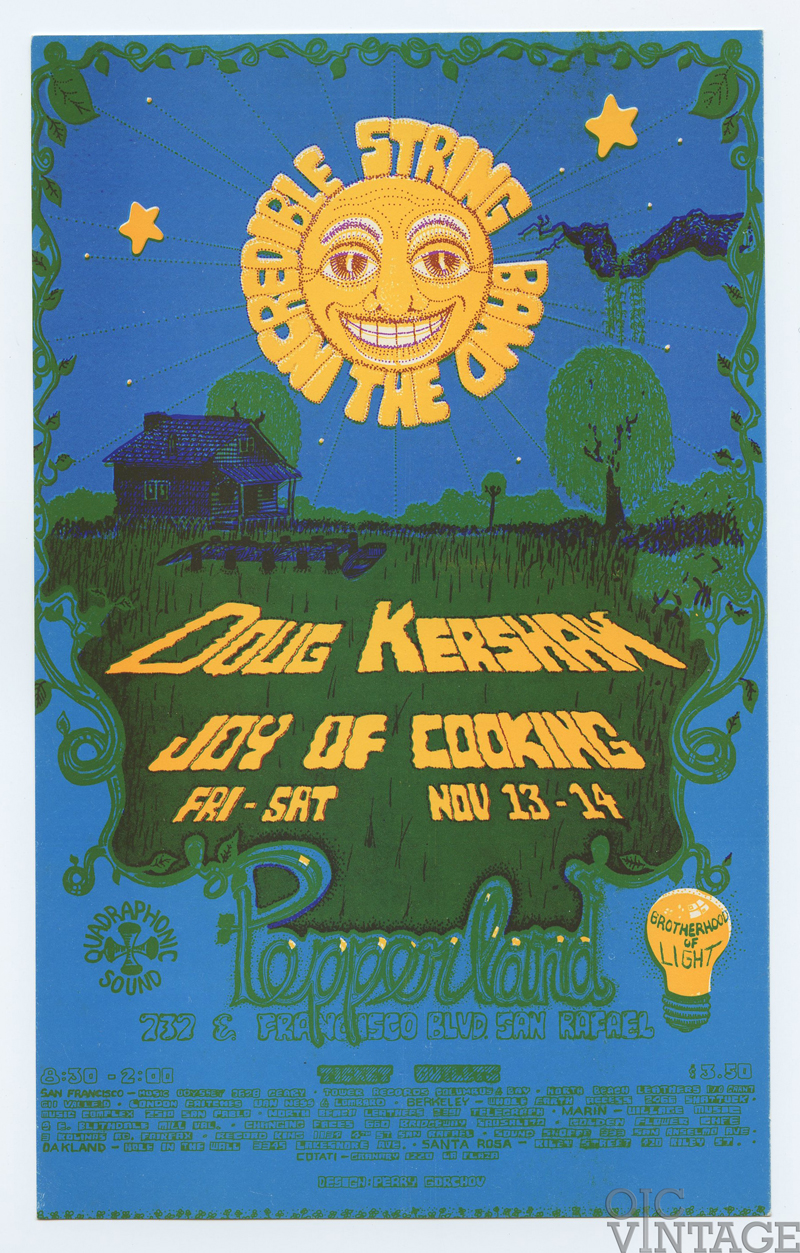 Pepperland Handbill 1970 Nov 13 Incredible String Band Joy of Cooking