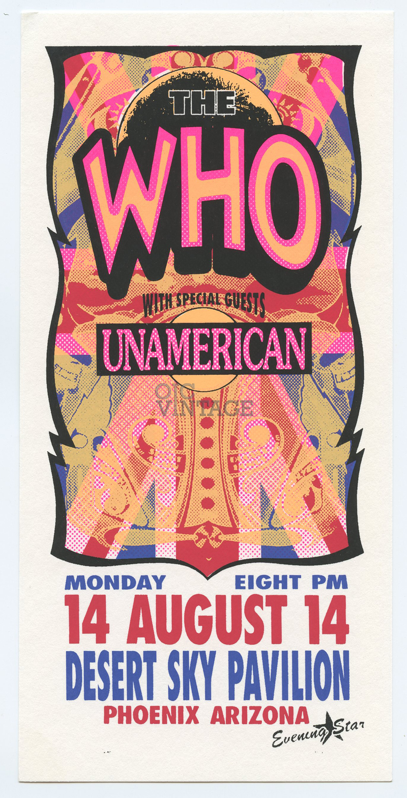 Who Handbill 2000 Desert Sky Pavilion Phoenix Mark Arminski