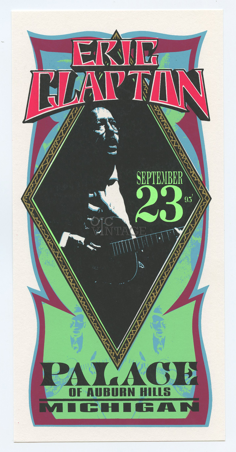 Eric Clapton Handbill Palace of Auburn Hills 1995 Sep 23 Mark Arminski