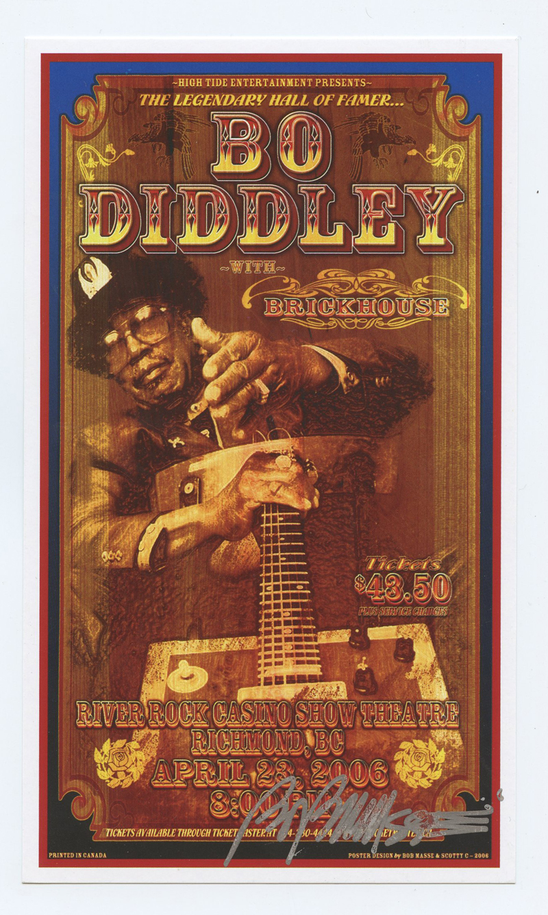 Bo Didley Handbill 2006 Apr 23 River Rock Casino Theater Canada