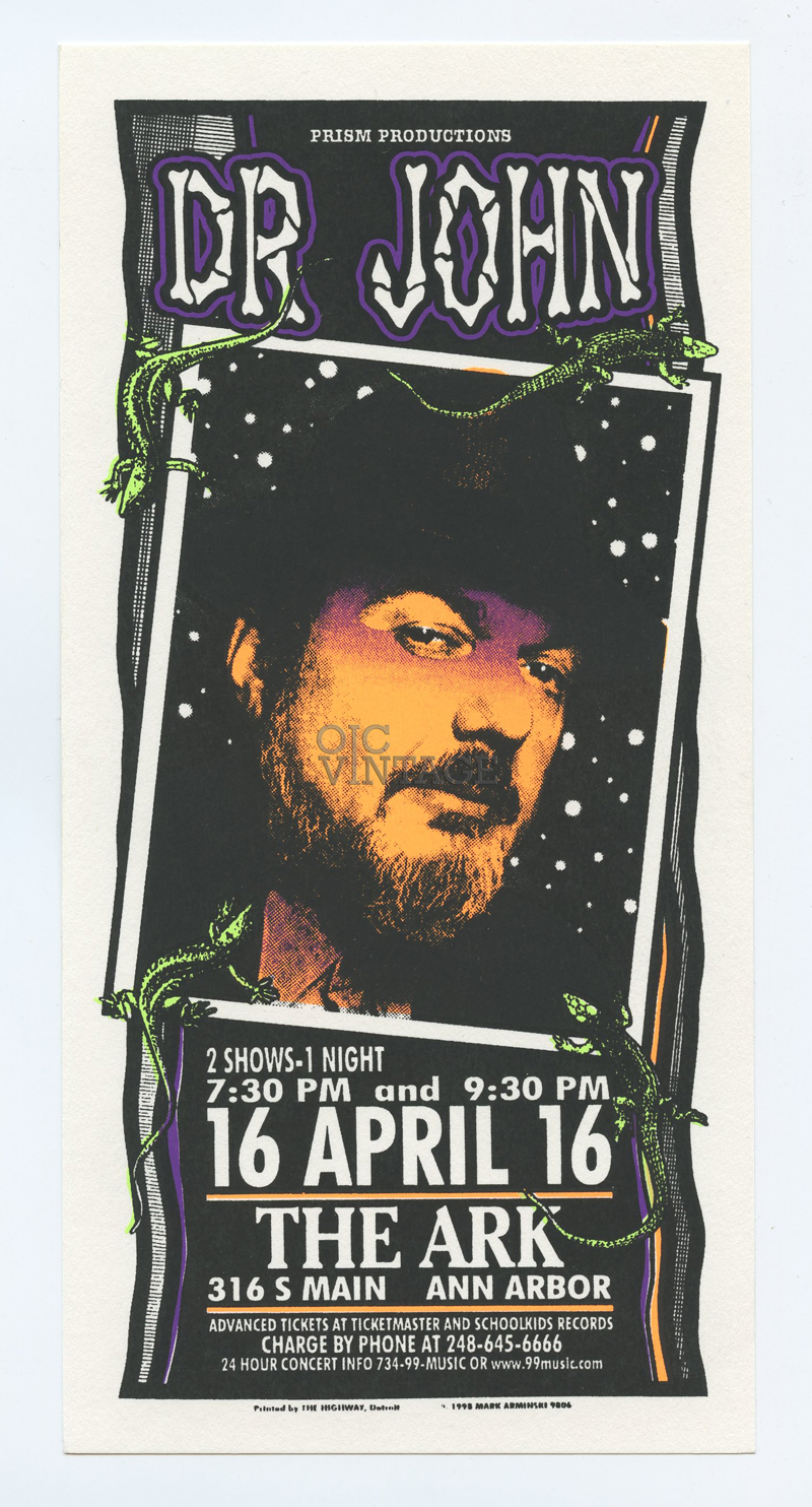 Dr. John Handbill The ARK Ann Arobor 1998 Apr 16 Mark Arminski