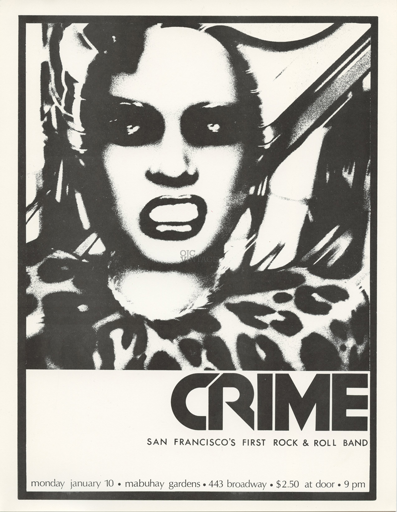 Crime Handbill 1977 Jan 10 Mabuhay Gardens San Francisco