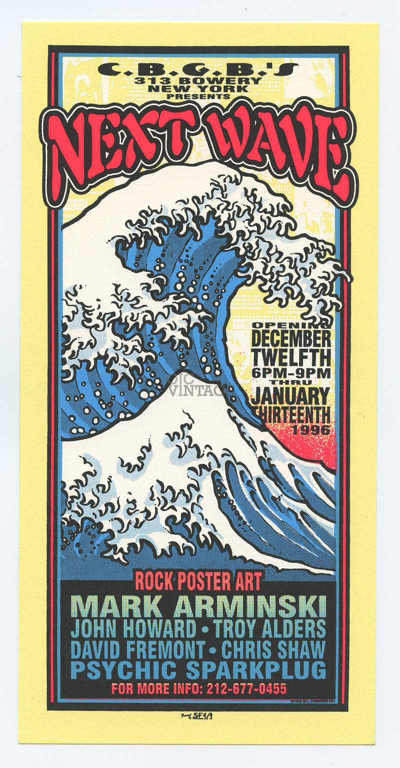 Mark Arminski Handbill 1995 Next Wave Rock Poster Art New York