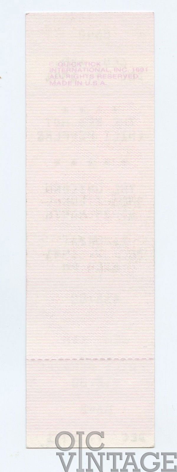 Red Hot Chili Peppers  Ticket Vintage 1991 Dec 7 The Unicorn Houston 
