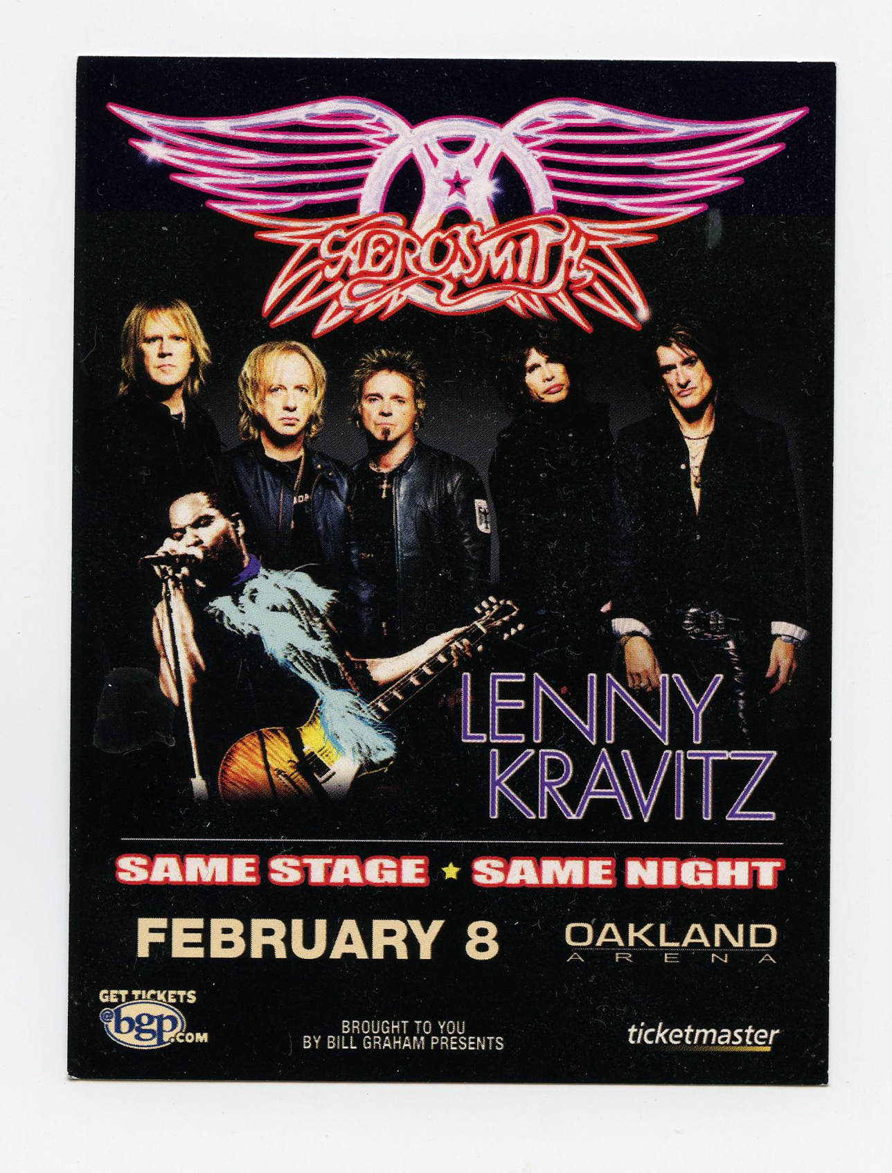 Aerosmith Handbill 2006 February San Jose Oakland