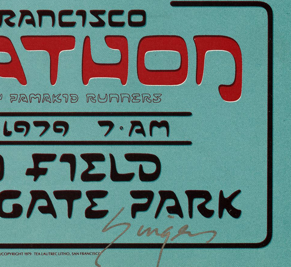 San Francisco Marathon 1979 David Singer Handbill signed