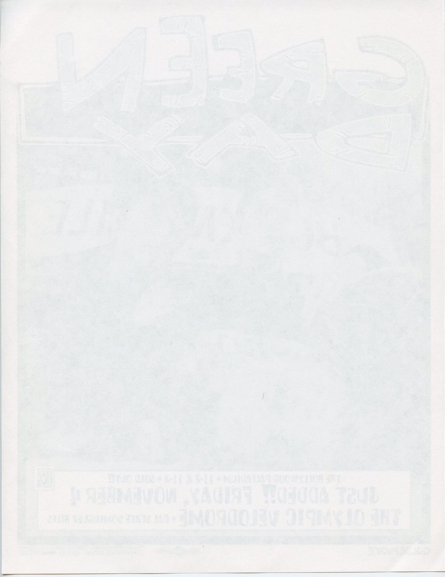 Green Day Handbill 1984 Nov 4 The Olympic Velodrome Carson CA