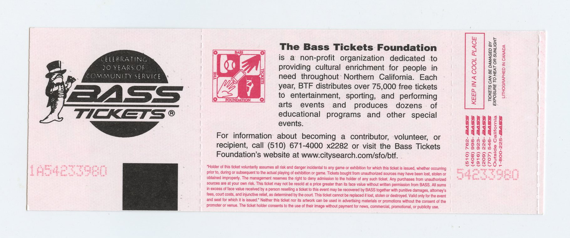 Bonnie Raitt Ticket Vintage 1998 Sep 27 Greek Theatre Berkeley 