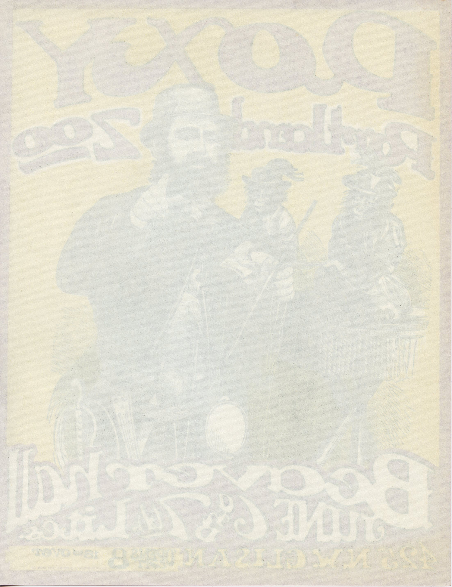 Beaver Hall Handbill 1969 June 6 Roxy Portland Zoo 