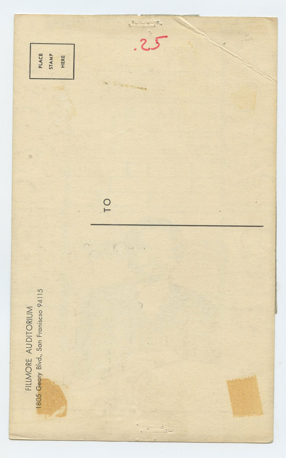BG  47 Postcard Butterfield Blues band 1967 Jan 27 Fine