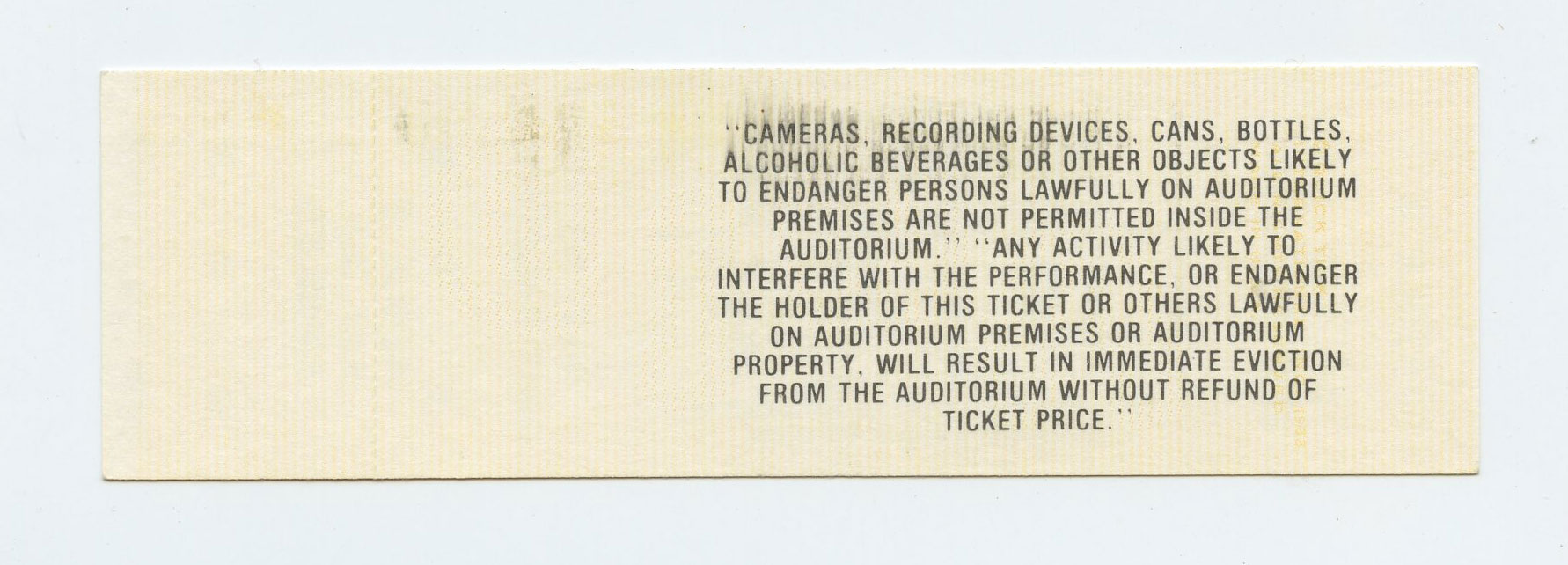 Bangles Vintage Ticket 1989 April 19 Portland Civic Auditorium 