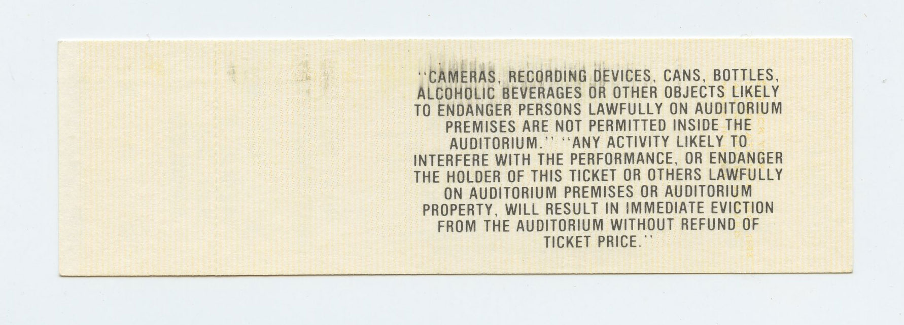 Bangles Ticket Vintage 1989 April 19 Portland Civic Auditorium 