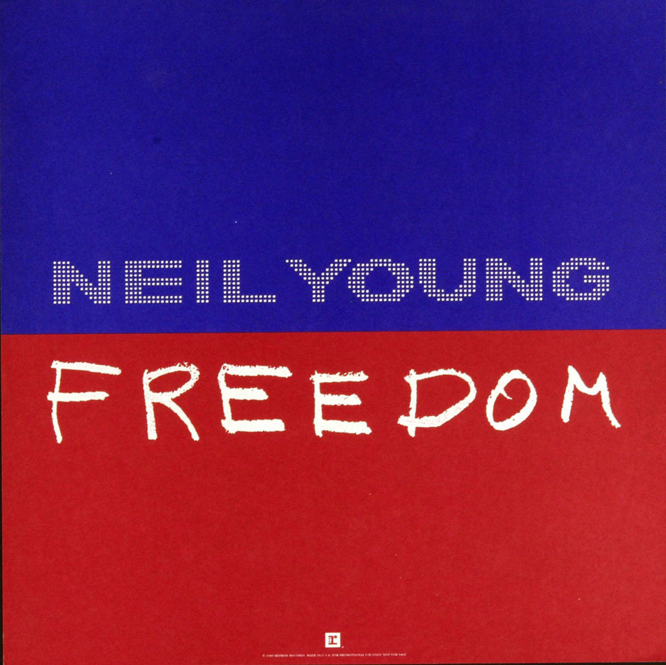 Neil Young Poster Flat FREEDOM 1989 Album Promotion 12 x 12