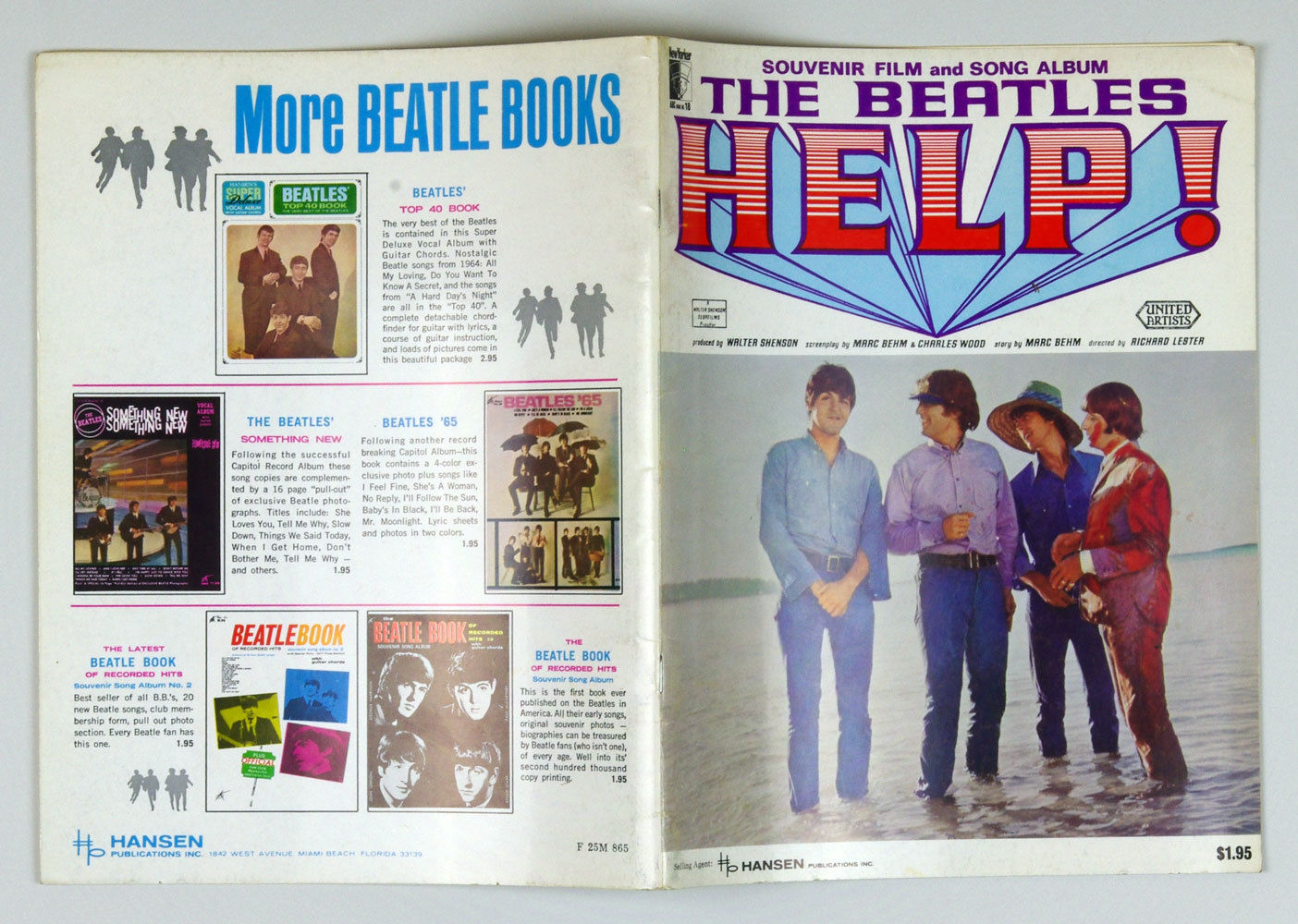 The Beatles Souvenir Film and Song Album Book 1965 HELP