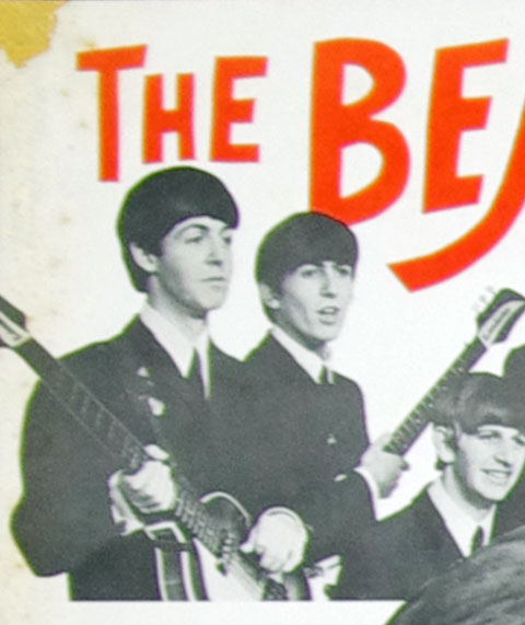 The Beatles Poster Banner type 1964 Dell Vintage Large 19 x 53 