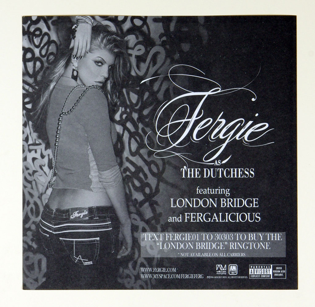Fergie Poster Flat 2006 The Dutchess Album Promotion 12 x 12