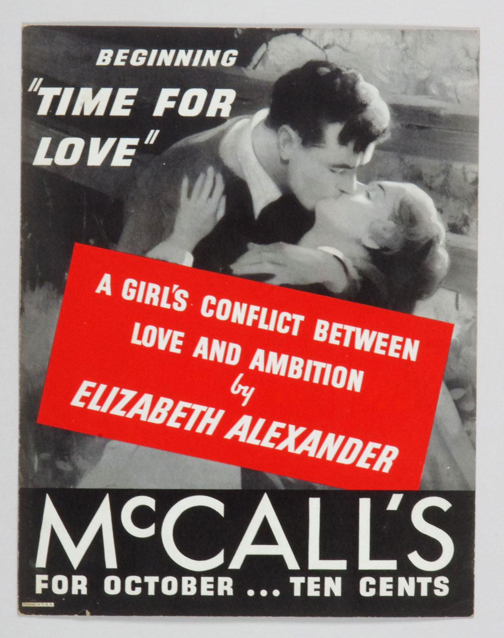 McCall's Magazine Poster Cardboard Display 1937 October