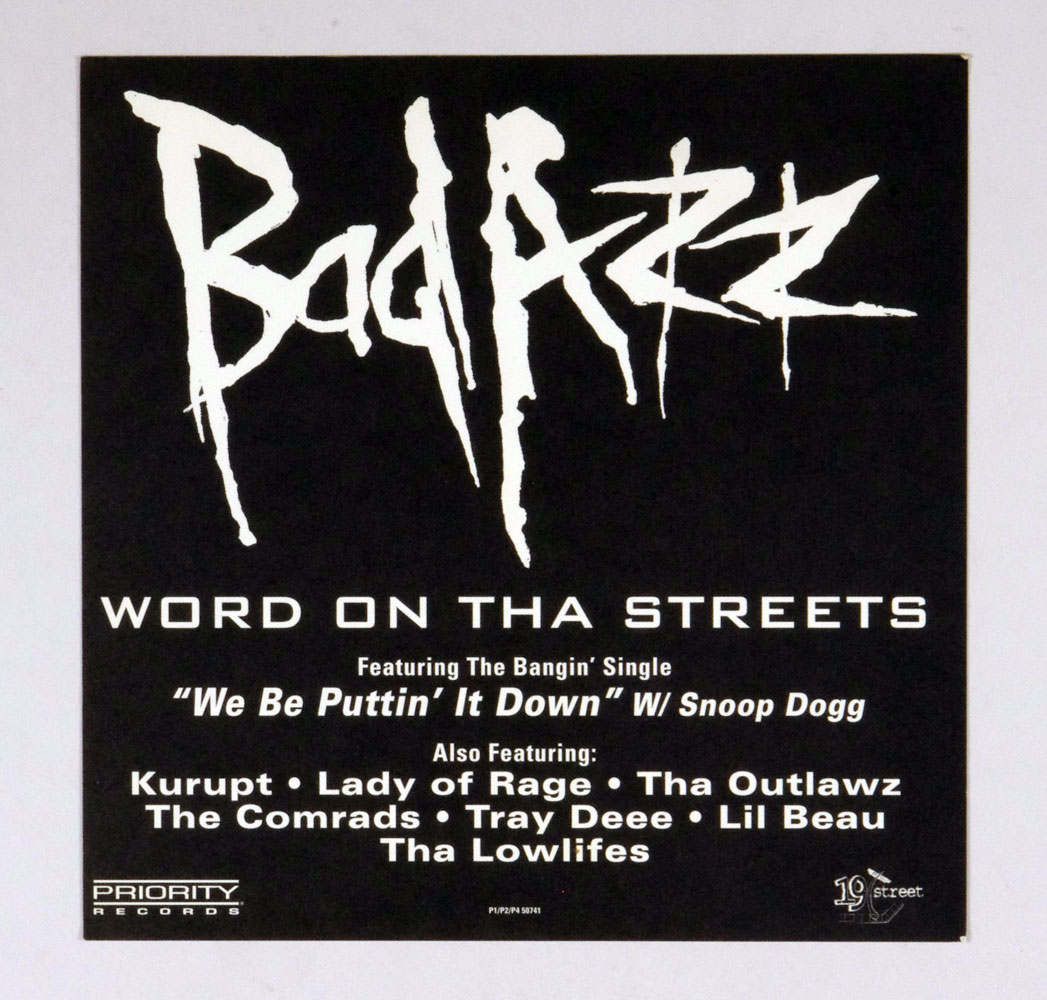 Bad Azz Poster Flat 1998 Word On The Streets Album Promotion 12 x 12