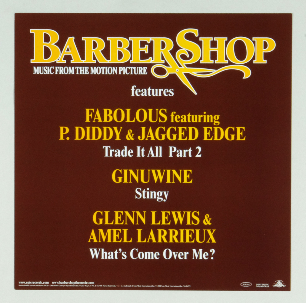 Barbershop Poster Flat 2002 Original Movie Soundtrack Album Promotion 12 x 12