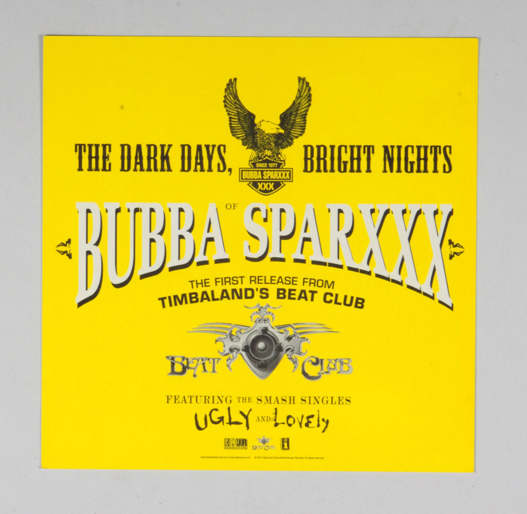Bubba Sparxxx Poster Flat 2000 Dark Days Bright Nights Album Promotion 12 x 12